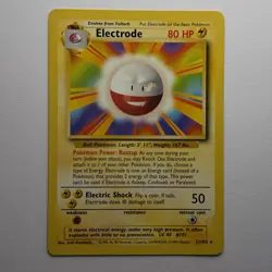 Base Set Electrode Printer Hickey Error Pokemon TCG Misprint Pokemon Card MP - Image 2