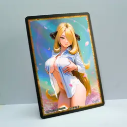 CYNTHIA Waifu Anime Card LIMITED 1/1 Custom TCG Holo Goddess Story ACG T14809 - Image 2