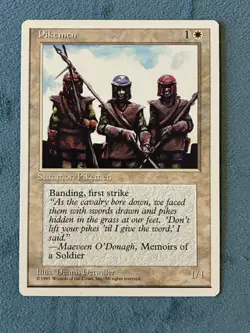 Pikemen, Fourth Edition, Magic the Gathering MTG - Image 1