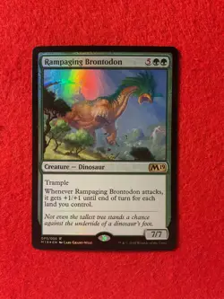 Rampaging Brontodon - Foil - Core Set 2019 - Magic the Gathering - MTG - Image 1