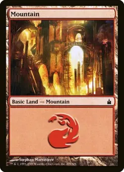2x Mountain (#299) - Foil Ravnica: City of Guilds MP MTG - Image 1