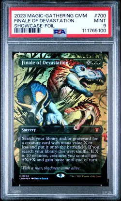 2023 MTG COMMANDER MASTERS SC-FOIL #700 FINALE OF DEVASTATION PSA 9 - Image 1