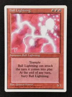 MTG Ball Lightning 4th Edition #176 Magic The Gathering NM/MT Unplayed - Image 1