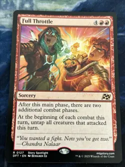 Full Throttle Aetherdrift Regular NM-M Unplayed MTG Magic The Gathering 0127 - Image 1