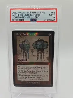 PSA 9, Pop 7 (2 Higher) MTG Serialized Aetherflux Reservoir 78/500 - Image 1