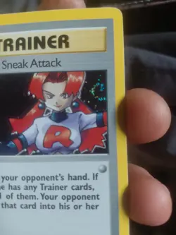 Rocket's Sneak Attack 16/82 Pokemon Card WOTC Team Rocket Holo - NM SWIRL - Image 3