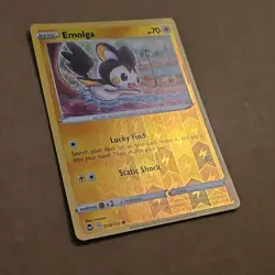 Pokemon Emolga (54/215) Silver Tempest NM REVERSE Holo Foil TCG CCG - Image 2