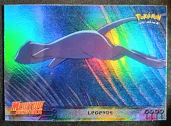 1999 Topps Pokemon Movie Rainbow Foil First Print Blue Logo LEGENDS #1 MEWTWO - Image 1