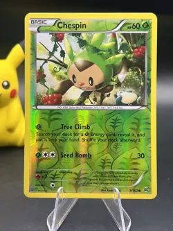 Chespin 9/162 Breakthrough Reverse Holo Pokemon Card - Image 1