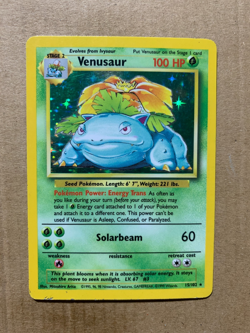 Venusaur 15/102 Base Set - Holo Pokemon Card - LP - Image 1