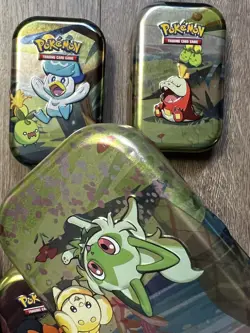 Pokemon 151 Mini Tin Set Of 5 EMPTY With Card And Sticker | Paldea Friends - Image 3