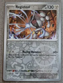 Registeel 125/191 Reverse Holo Uncommon Surging Sparks Pokemon NM - Image 1