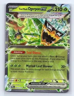 Pokemon TCG Pokemon Teal Mask Ogerpon Ex Double Rare Holo - Image 1