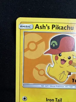 Ash's Pikachu SM110 Non-Holo Promo Pokemon the Movie Pokemon TCG - Image 5