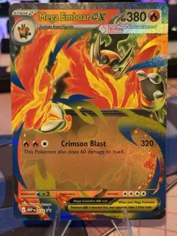 Pokemon Mega Emboar Ex Black Star Mega Evolution Promo #035 - Image 1