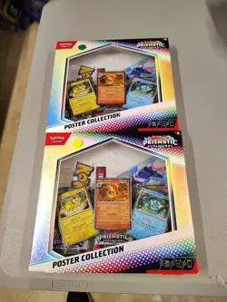 LOT OF 2 Pokemon TCG Scarlet & Violet Prismatic Evolutions Poster Collection Box - Image 1