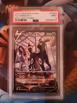 FA/UMBREON V BRILLIANT STARS POKEMON SWSH BRILLIANT STARS 2022 TG22 PSA 9 - Image 1