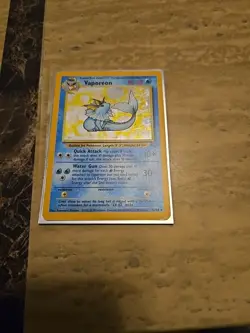 Vaporeon Pokemon TCG Jungle 12/64 Holo Rare Vintage - Image 1