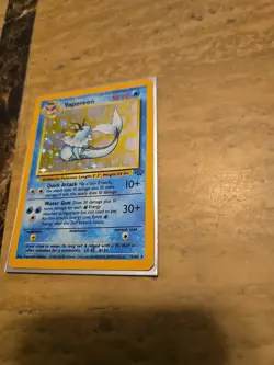Vaporeon Pokemon TCG Jungle 12/64 Holo Rare Vintage - Image 5