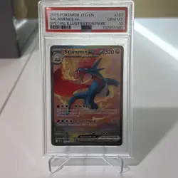 2025 POKEMON JTG EN-JOURNEY TOGETHER #187 SALAMENCE EX PSA 10 - Image 1