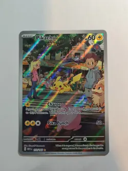 🔥Pokemon Pikachu 173/165 S&V 151 MEW EN Full Art Illustration Rare NM Lets Go📈 - Image 1