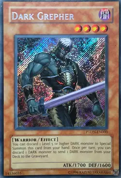 Yu-Gi-Oh! Dark Grepher PTDN-EN000 Phantom Darkness Secret Rare Holo Unlimited - Image 1