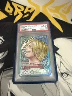 Namco 2023 One Piece Sanji OP02-026 Paramount War Alternate Art Foil PSA 10 EN - Image 1