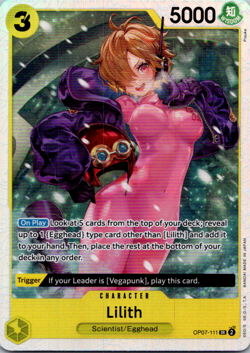 One Piece Lilith OP07-111 SR 500 Years in the Future Holo - Image 1