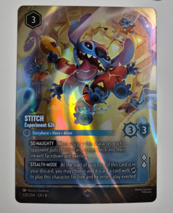 Disney Lorcana Reign of Jafar Enchanted Stitch Experiment 626 English Rare - Image 2