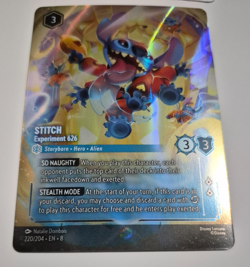 Disney Lorcana Reign of Jafar Enchanted Stitch Experiment 626 English Rare - Image 3