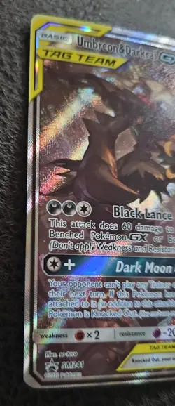 Pokemon Umbreon & Darkrai GX Tag Team Sun and Moon Black Star Promo SM241 - Image 2