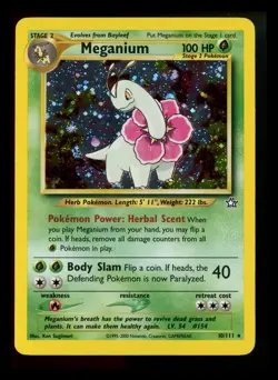 #2 Meganium 10/111 Neo Genesis 2000 Holo Rare WOTC Pokemon Card TCG - Image 1