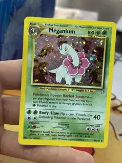 #2 Meganium 10/111 Neo Genesis 2000 Holo Rare WOTC Pokemon Card TCG - Image 3