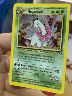 #2 Meganium 10/111 Neo Genesis 2000 Holo Rare WOTC Pokemon Card TCG - Image 5