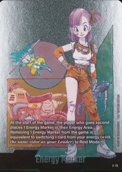 Energy Marker E-73 Silver Bulma Manga Booster 02 Dragon Ball Card English - Image 1