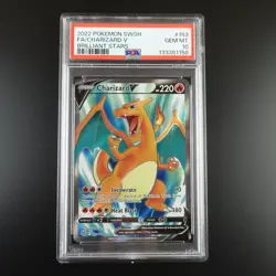 PSA 10 Charizard V 153/172 Pokemon Brilliant Stars Full Art Graded Card - Image 1