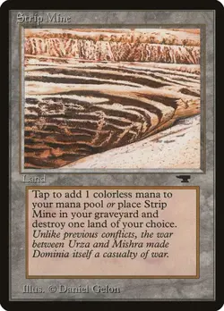 Strip Mine (#82a) Antiquities HP MTG - Image 1