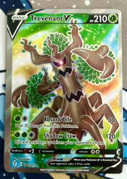 Pokemon TCG Trevenant v Evolving Skies Holo Ultra Rare Card 168/203 - Image 1