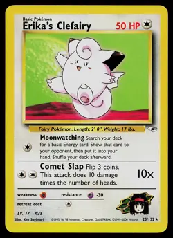 Pokemon Card - Erika's Clefairy Gym Heroes 25/132 Rare - Image 1