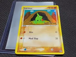 Larvitar 51/101 Dragon Frontiers Reverse Holo Card Stamped LP - Image 1