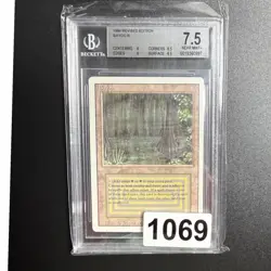 MTG Bayou Revised Edition 1994 BGS 7.5 Near Mint+ Graded Dual Land Rare Card - Image 3