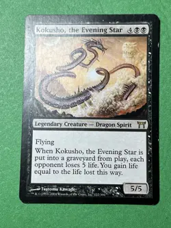 **Kokusho, the Evening Star** ~Champions of Kamigawa~ MTG, Moderate Play (MP) - Image 2