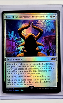 MTG Magic the Gathering UNF Unfinity Foil Form the Approach of the Second Sun - Image 1