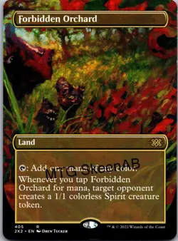 MTG SkeenAB Forbidden Orchard BORDERLESS from Double Masters 2022. NM. - Image 1