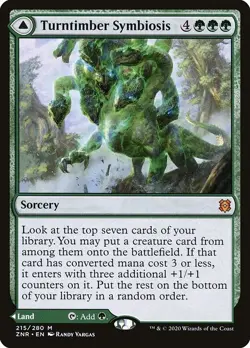 Turntimber Symbiosis / Serpentine Wood 1x FOIL ZNR MTG Zendikar Rising Mythic MT - Image 1