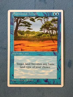 Phantasmal Terrain, Fourth Edition, Magic the Gathering MTG - Image 1