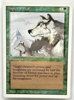 Aspect of Wolf, Revised Edition, Magic The Gathering MTG, NM/M - Image 1