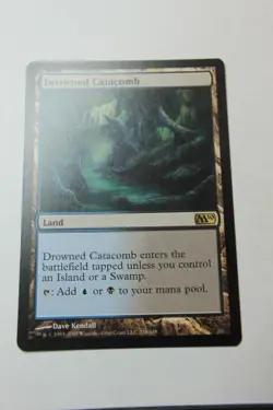 MTG Drowned Catacomb x1- -Magic 2010-Lightly Played - Image 1