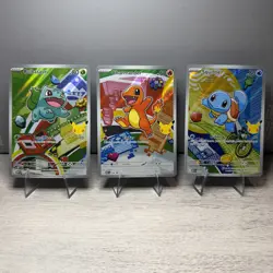 Pokemon First Partner Illustration Collection Series 1 Kanto Gen 1 Starters Set - Image 1