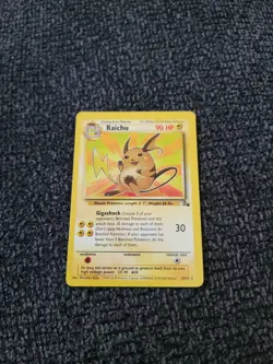 Pokemon Fossil Set Unlimited Regular Finish Raichu 29/62 NM-MT OC1037 - Image 1